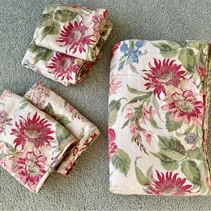 Pottery Barn Linen/Cotton King Duvet & Shams